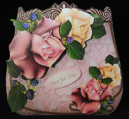 Roses and Berries - Antique Bag Card MIni Kit by Yvonne Middleton