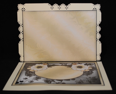 Beautiful Dog In Roses Frame INSERT by Yvonne Middleton