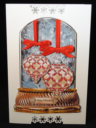 Christmas Globe Sparkling baubles by Yvonne Middleton