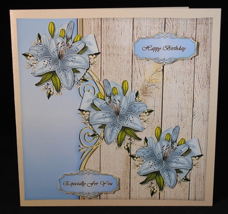 Blue Lilies Topper r by Yvonne Middleton