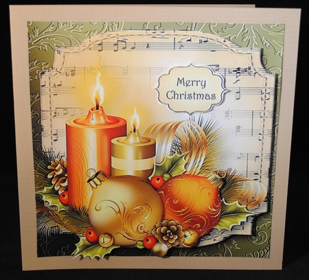 Sheet Music Christmas - Golden Candles by Yvonne Middleton