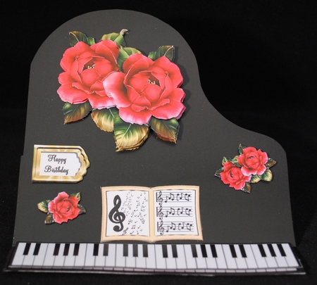 Baby Grand Piano - Black by Yvonne Middleton