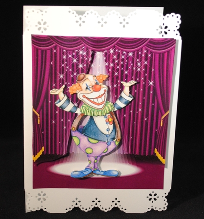 STAGE THEATRE BACKGROUND - PURPLE by Yvonne Middleton