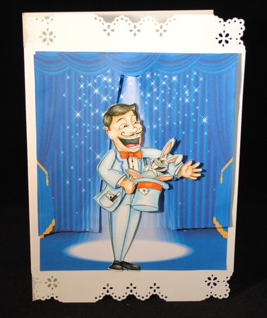 STAGE THEATRE BACKGROUND - BLUE by Yvonne Middleton