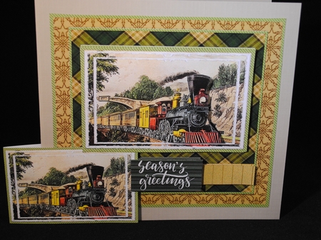 Christmas Vintage Trains Mini Kit by Yvonne Middleton