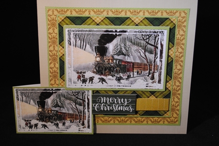 Christmas Vintage Trains Mini Kit by Yvonne Middleton