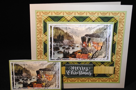 Christmas Vintage Trains Mini Kit by Yvonne Middleton