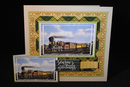 Christmas Vintage Trains Mini Kit by Yvonne Middleton