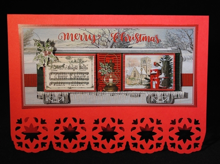 Boxer Train Carriage Christmas by Yvonne Middleton