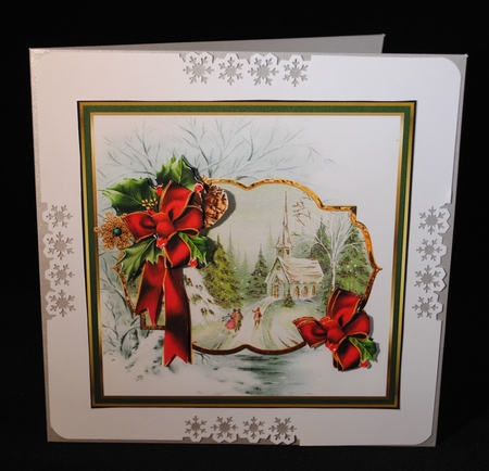 Church and holly by Yvonne Middleton
