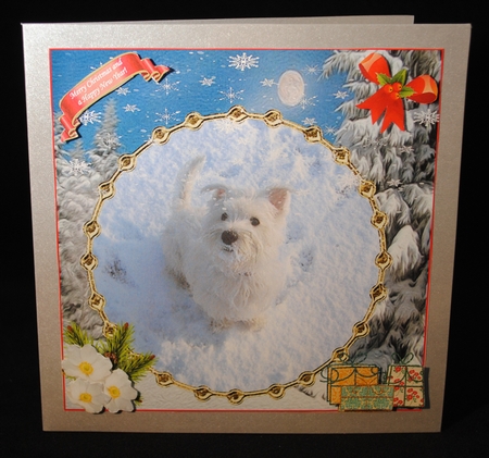 WESTIE WATCHING SNOWFLAKES MULTI SENTIMENT UNISEX CHRISTMAS by Yvonne Middleton