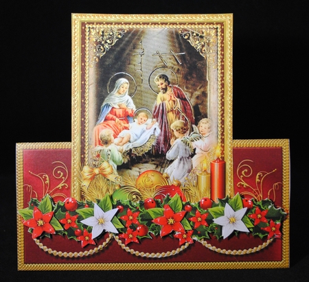 Nativity Scene Five Tent Card Bumper Kit. 1  by Yvonne Middleton