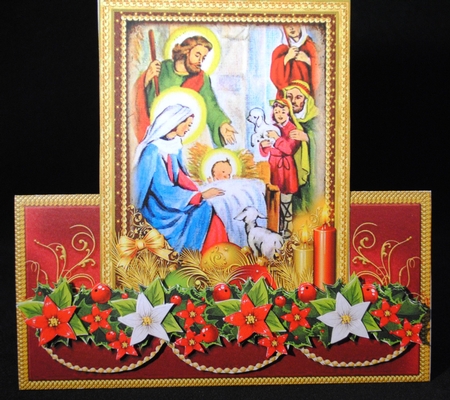 Nativity Scene Five Tent Card Bumper Kit. 1  by Yvonne Middleton