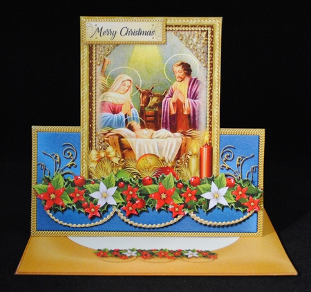 Nativity Scene Five Tent Card Bumper Kit.2 by Yvonne Middleton