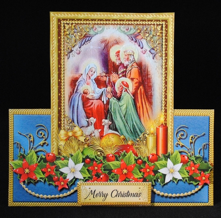 Nativity Scene Five Tent Card Bumper Kit.2 by Yvonne Middleton