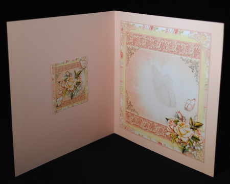 Cream Vintage Rose Card Front Kit by Yvonne Middleton
