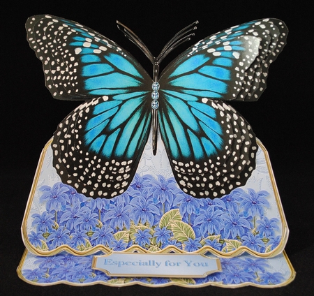 Blue Butterfly Easel Card Mini Kit by Yvonne Middleton