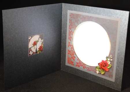 Fabulous Fan With Red Velvet Roses by Yvonne Middleton