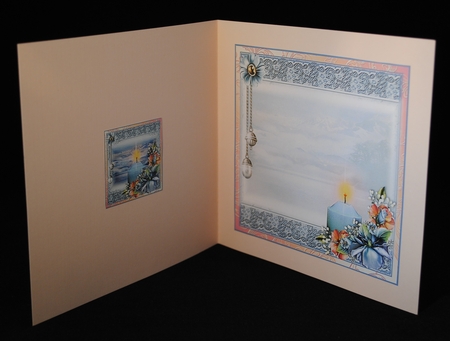 A Winters Candle Card Front Kit by Yvonne Middleton