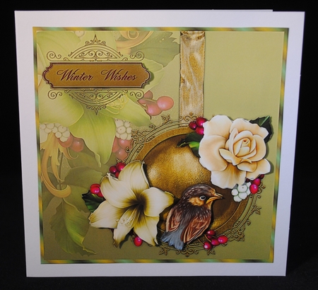 Winter Blooms Card Front with Step by Step by Yvonne Middleton
