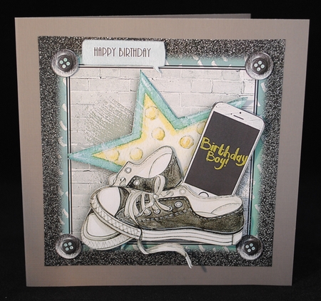 Birthday Boy Card  Front Kit by Yvonne Middleton