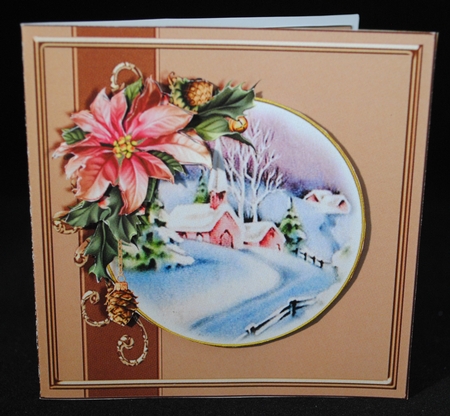 3D Bauble Rose Gold Christmas Church Scene Bundle by Yvonne Middleton