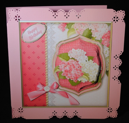 Pretty Hydrangeas Border Card Mini Kit by Yvonne Middleton