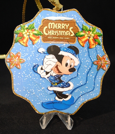 3D Shaped Keepsake Christmas decoration Mickey & Minnie by Yvonne Middleton