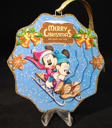 3D Shaped Keepsake Christmas decoration Mickey & Minnie by Yvonne Middleton
