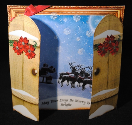 THROUGH THE GATES SANTAS SNOWY CHRISTMAS 6x6 by Yvonne Middleton