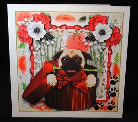A Puppy Gift Card Front Kit by Yvonne Middleton