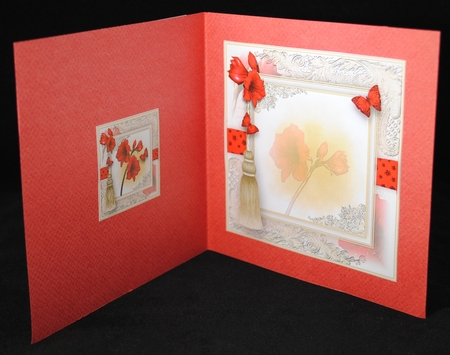Set Of 4 floral 7x7 card front kit by Yvonne Middleton