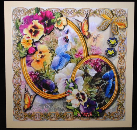Floral Panels 1 - Pansy Symphony by Yvonne Middleton