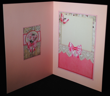Vintage Card Topper Kit pink 1370 by Yvonne Middleton