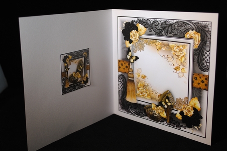 Black and Gold Shoes Card Kit 8x8 by Yvonne Middleton