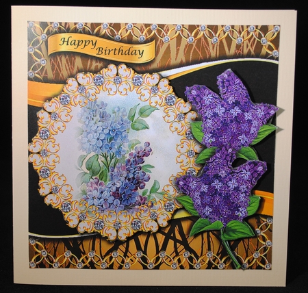 Bejewelled Blooms - Lilac by Yvonne Middleton