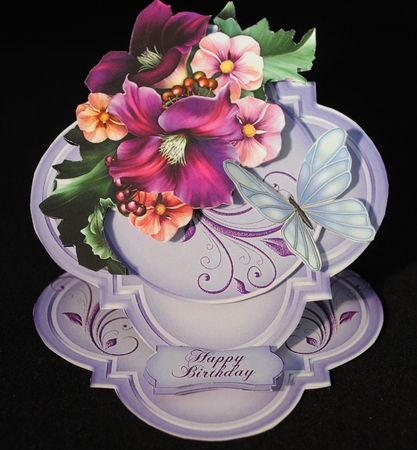 Summer Bouquet Easel Card - Various Occasions by Yvonne Middleton