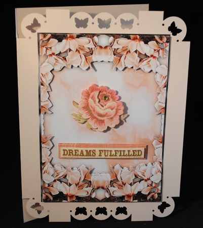 A5 background with decoupage - Apricot Floral by Yvonne Middleton