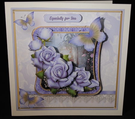 Lilac Roses - Layered Card Mini Kit by Yvonne Middleton