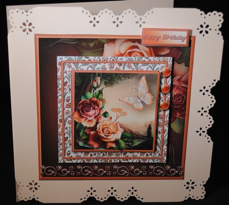 Roses at Dawn Stacked Card Front by Yvonne Middleton