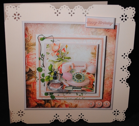 Vintage Girl Stacked Card Front by Yvonne Middleton