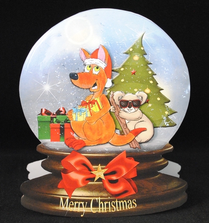 Mini Kit- Christmas Snow Globe- Kanga and Friend #11 by Yvonne Middleton