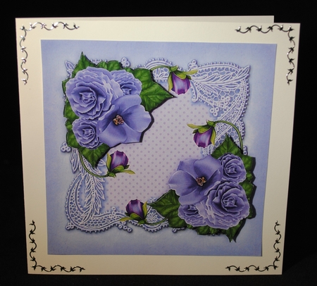  Lavender Flowers  7x7 Quick card by Yvonne Middleton