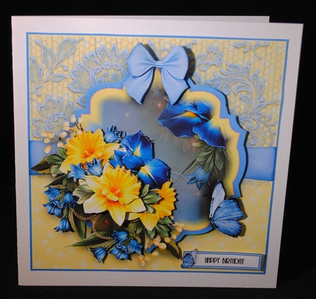 Spring flora and Lace Card Kit by Yvonne Middleton
