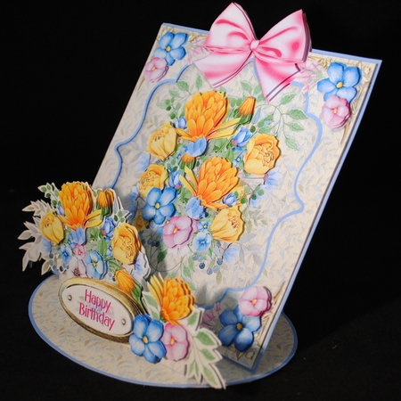 GIANT EASEL TABLEAU - GARDEN BOUQUETS - Marigolds & Forget-me-nots by Yvonne Middleton