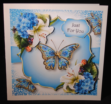 Beautiful Butterfly - Hydrangea & Lily by Yvonne Middleton