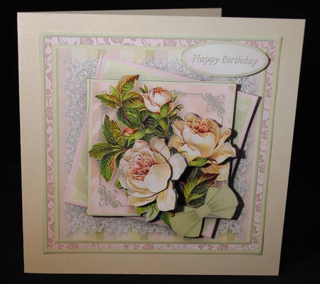 Vintage Roses Layered Card Mini Kit by Yvonne Middleton