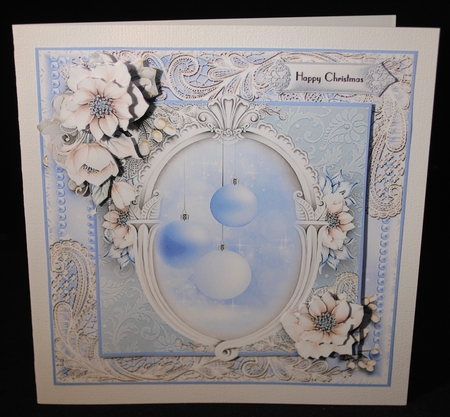 Ice Blue Baubles Card Kit by Yvonne Middleton