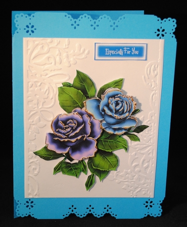 Gold Trim Rose Bouquet Kit-7 by Yvonne Middleton
