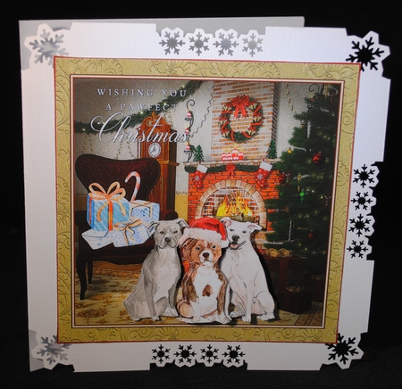 Staffie Friends Christmas by Yvonne Middleton